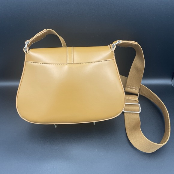 Tan Vegan Leather Boho Crossbody/Shoulder Bag-Purse 8.5"x5" NWOT Madison‎ West - Picture 4 of 16